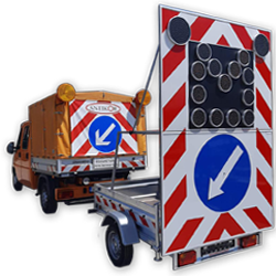 Signalna prikolica sa solarnim napajanjem